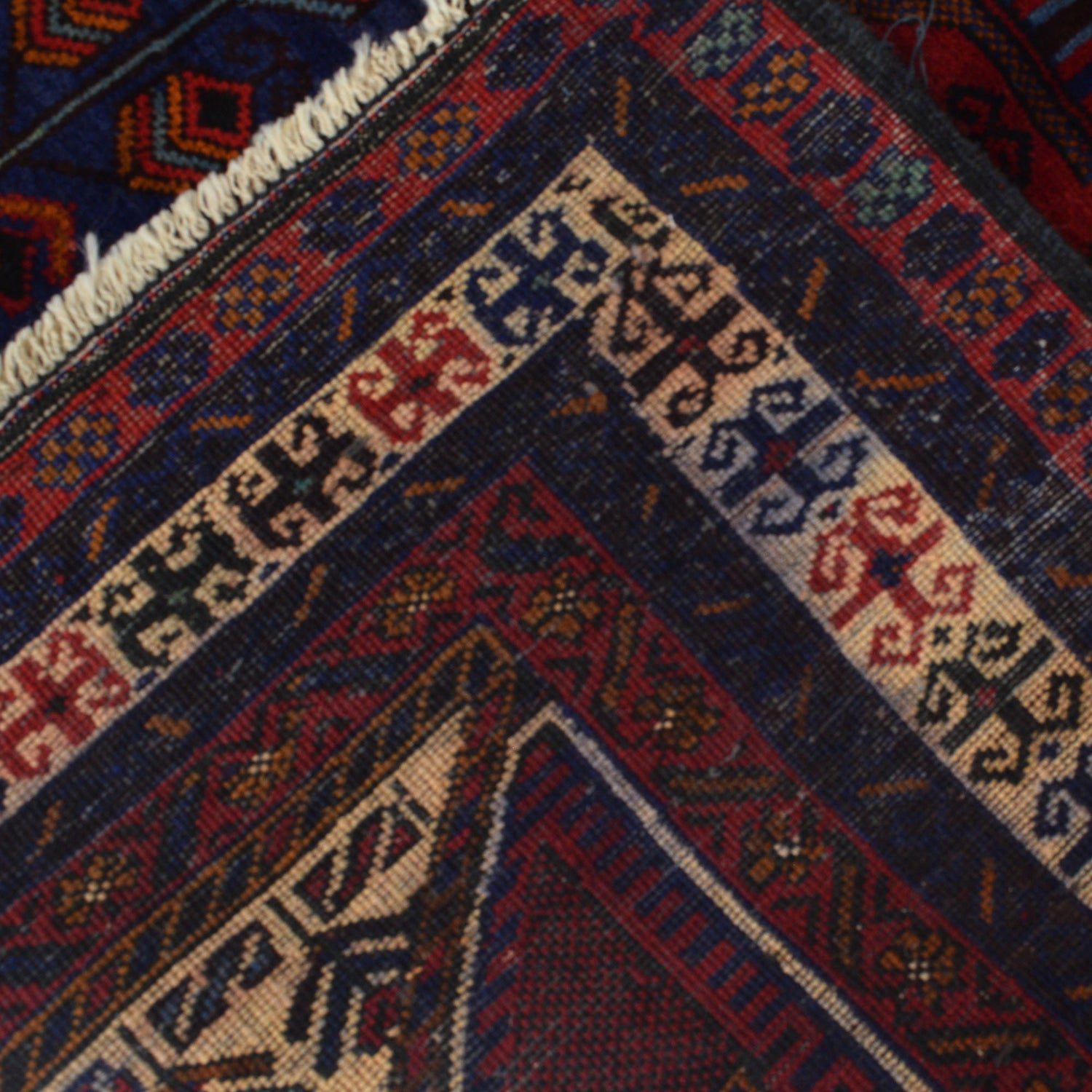 Baluchi Rug Handmade Multi Geometric 4x6 ft
