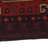 Baluchi Rug Handmade Red Geometric 4x7 ft