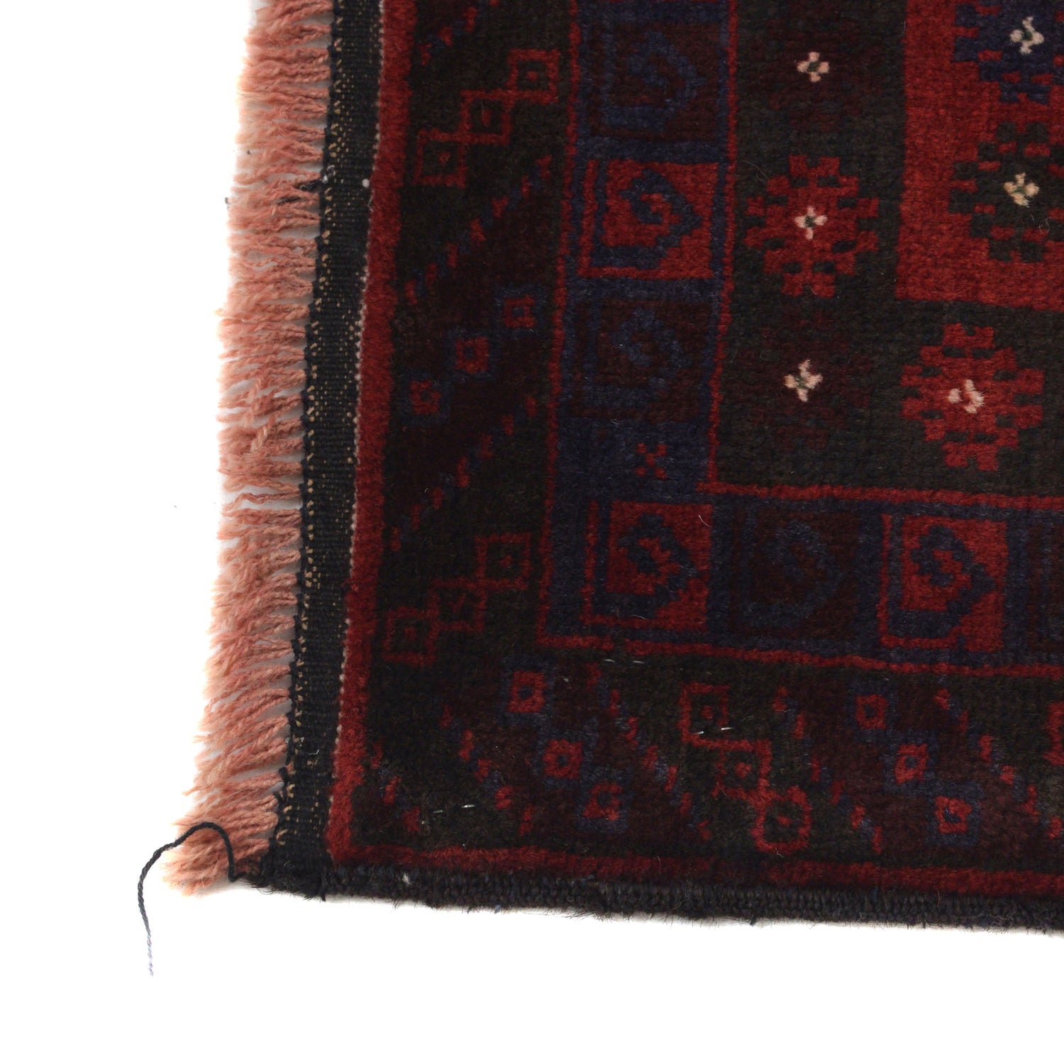 Baluchi Rug Handmade Red Geometric 4x7 ft
