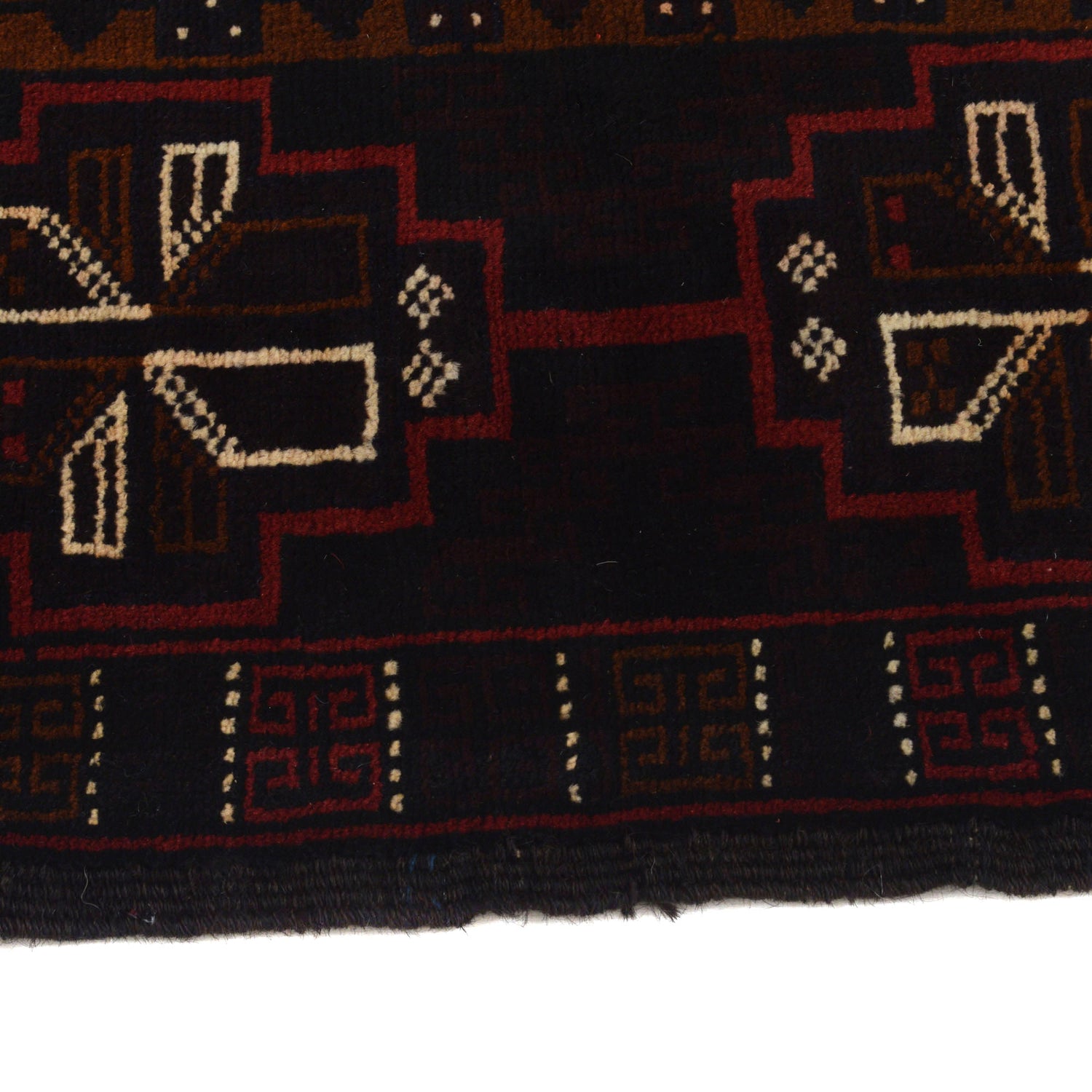 Baluchi Rug Handmade Multi Geometric 4x6 ft