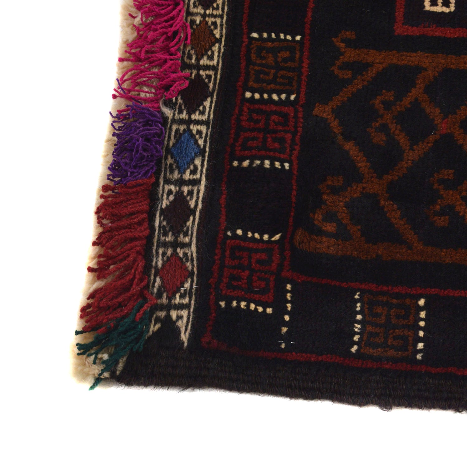 Baluchi Rug Handmade Multi Geometric 4x6 ft