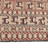 Soumak Kilim Area Rug Handmade White Pictorial 4x6 ft