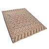 Soumak Kilim Area Rug Handmade White Pictorial 4x6 ft