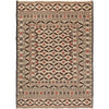 Soumak Kilim Area Rug Handmade White Floral 4x6 ft