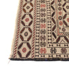 Soumak Kilim Area Rug Handmade White Floral 4x6 ft