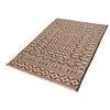 Soumak Kilim Area Rug Handmade White Floral 4x6 ft