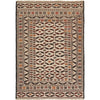Soumak Kilim Area Rug Handmade White Floral 4x6 ft