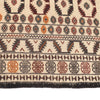 Soumak Kilim Area Rug Handmade White Floral 4x6 ft