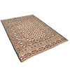 Soumak Kilim Area Rug Handmade White Floral 4x6 ft