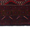 Baluchi Rug Handmade Red Geometric 4x6 ft