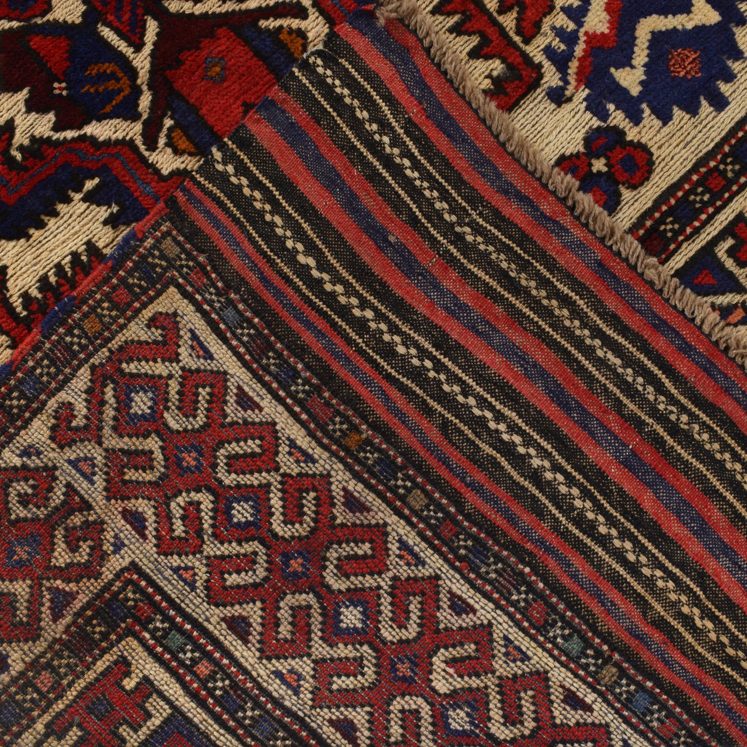 Barjasta Area Rug Handmade Beige Floral 4x6 ft