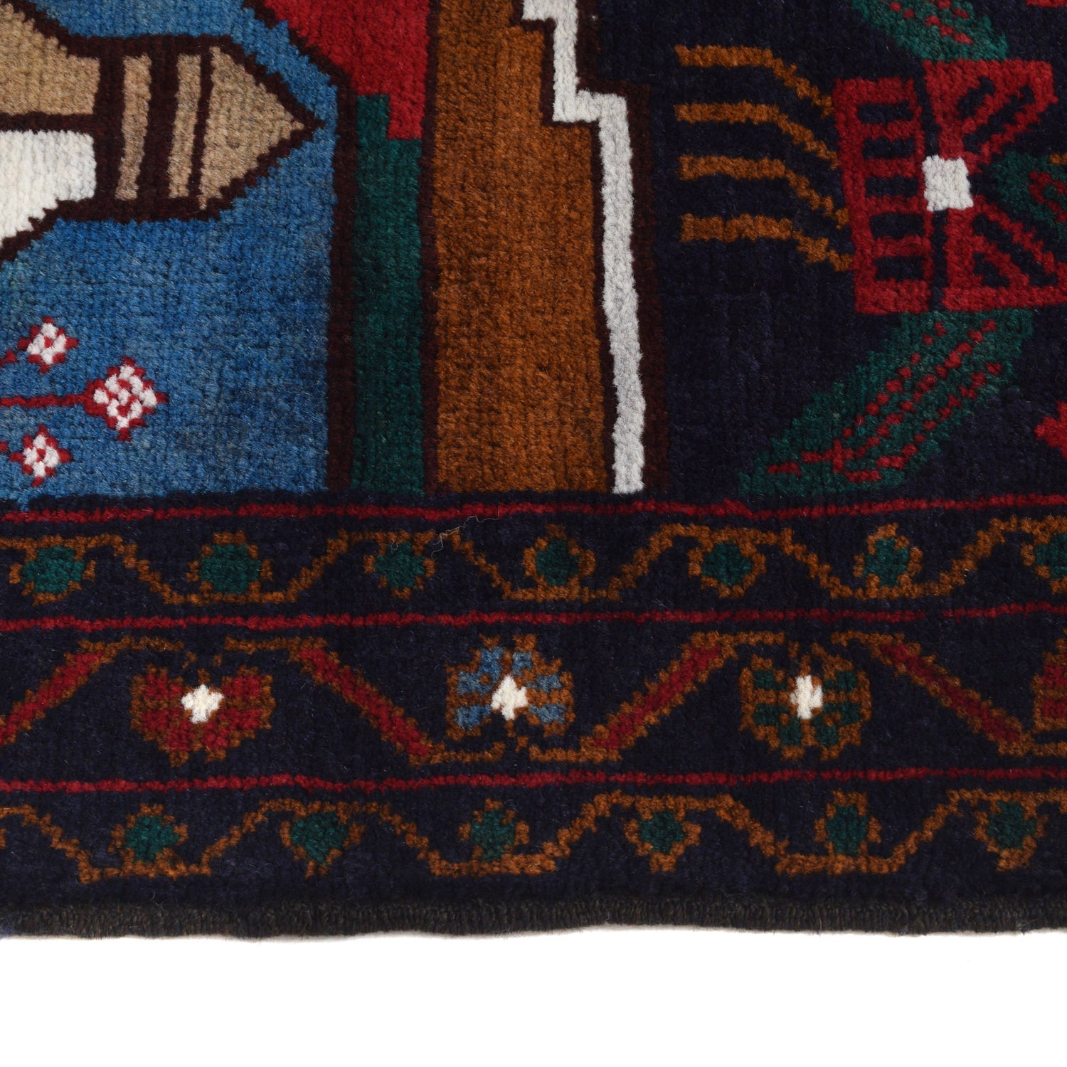 Pictorial Rug Handmade Multi Design