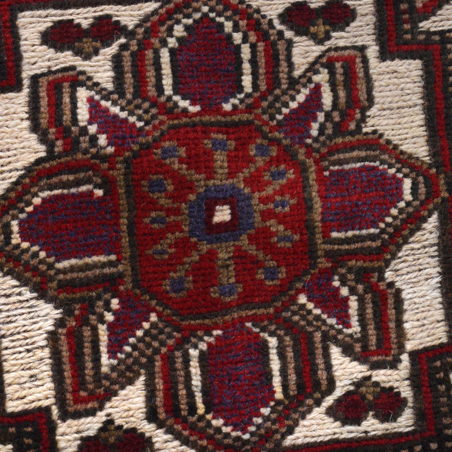 Saghari Kilim Area Rug Handmade Beige Floral 3x5 ft