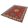 Kazak Rug Handmade Red Medallion 4x7 ft