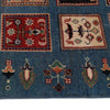 Bakhtiar Area Rug Handmade Blue Medallion 4x6 ft