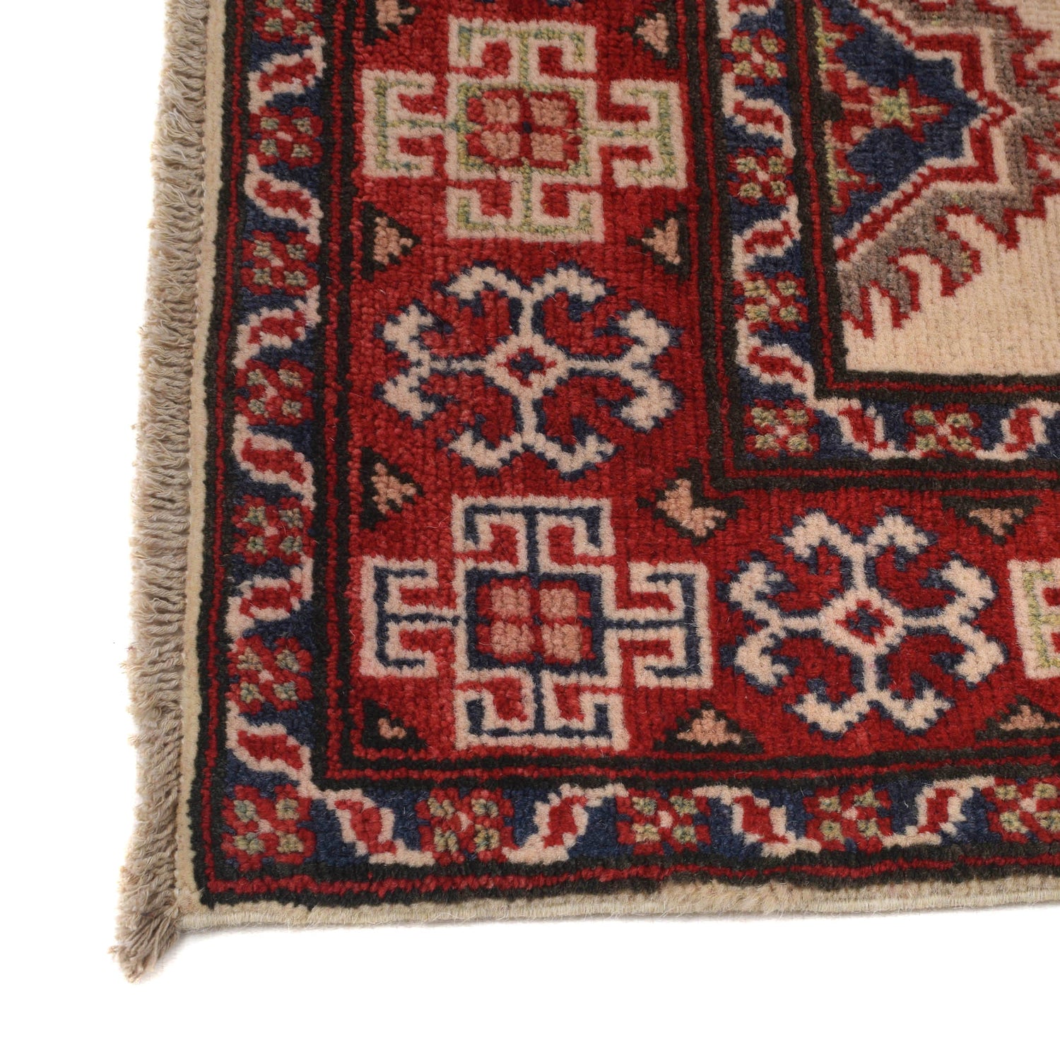 Kazak Rug Handmade Ivory Medallion 3x5 ft