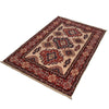 Kazak Rug Handmade Ivory Medallion 3x5 ft