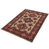 Kazak Rug Handmade Ivory Medallion 3x5 ft