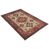 Kazak Rug Handmade Ivory Medallion 3x5 ft