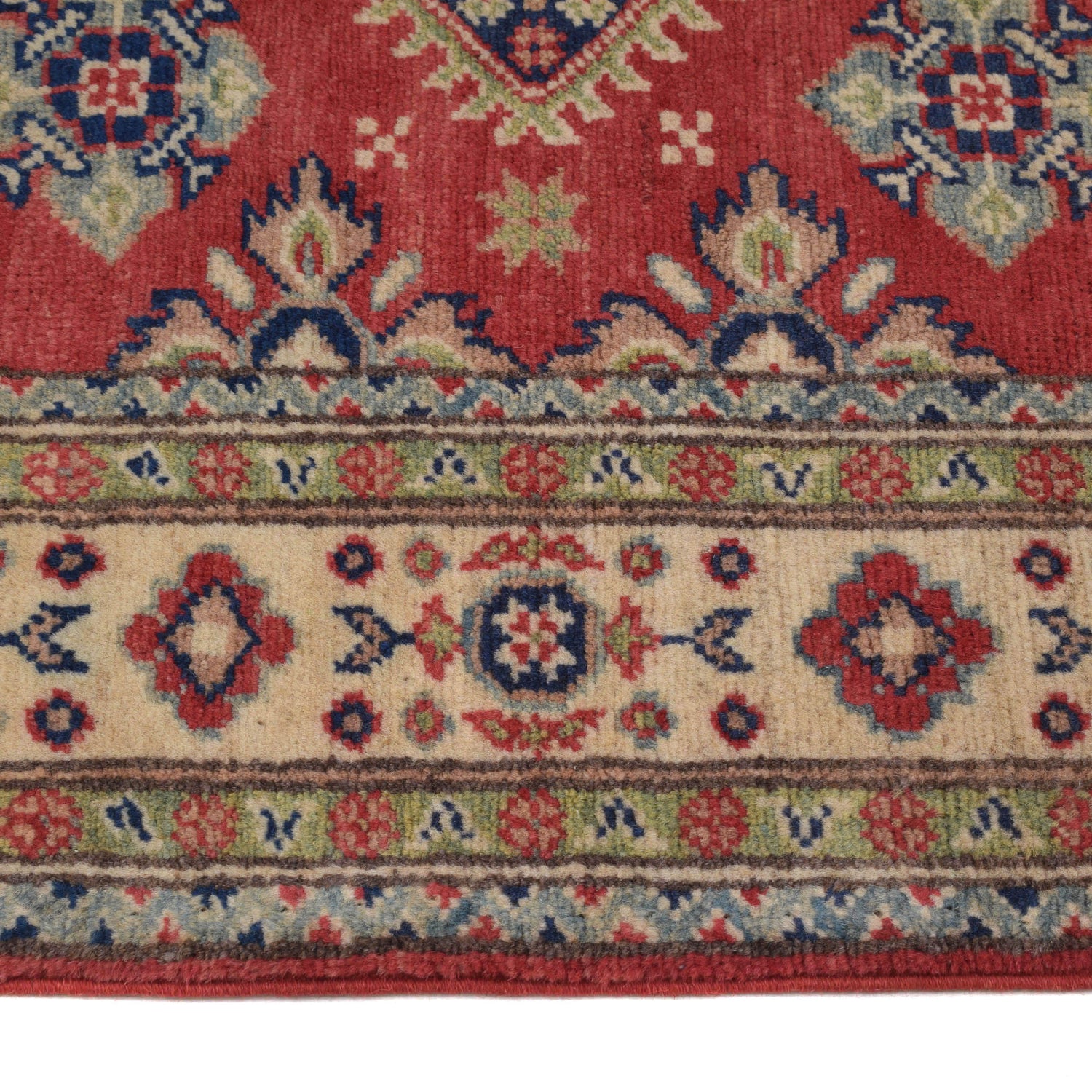 Kazak Rug Handmade Red Medallion 3x5 ft