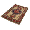 Kazak Rug Handmade Ivory Medallion 2x4 ft