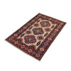 Kazak Rug Handmade Ivory Medallion 2x4 ft