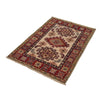 Kazak Rug Handmade Ivory Medallion 2x4 ft