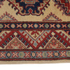 Kazak Rug Handmade Ivory Medallion 2x4 ft