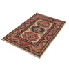 Kazak Rug Handmade Ivory Medallion 2x4 ft