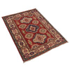 Kazak Rug Handmade Red Medallion 2x4 ft