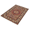 Kazak Rug Handmade Gray Medallion 2x4 ft