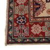 Kazak Rug Handmade Ivory Medallion 2x4 ft