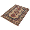 Kazak Rug Handmade Ivory Medallion 2x4 ft