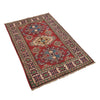 Kazak Rug Handmade Red Medallion 2x4 ft