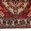 Kazak Rug Handmade Red Medallion 2x4 ft