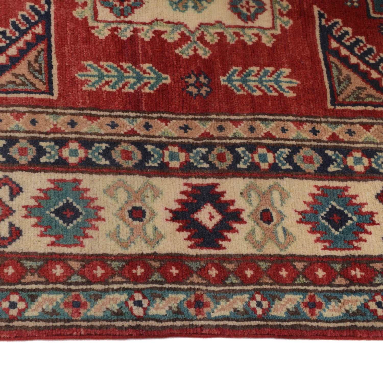 Kazak Rug Handmade Red Medallion 3x5 ft