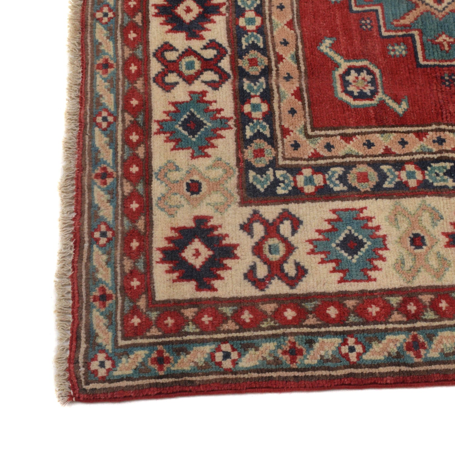 Kazak Rug Handmade Red Medallion 3x5 ft