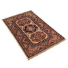 Kazak Rug Handmade Ivory Medallion 2x4 ft