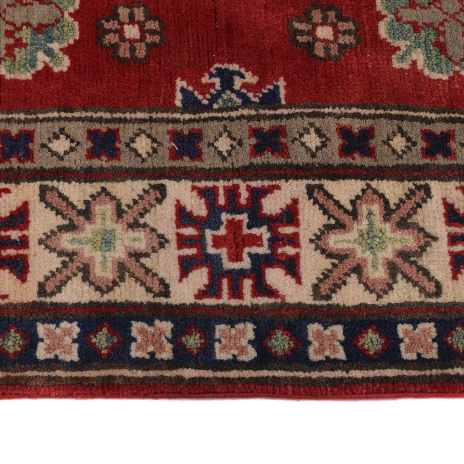 Kazak Rug Handmade Red Medallion 3x5 ft