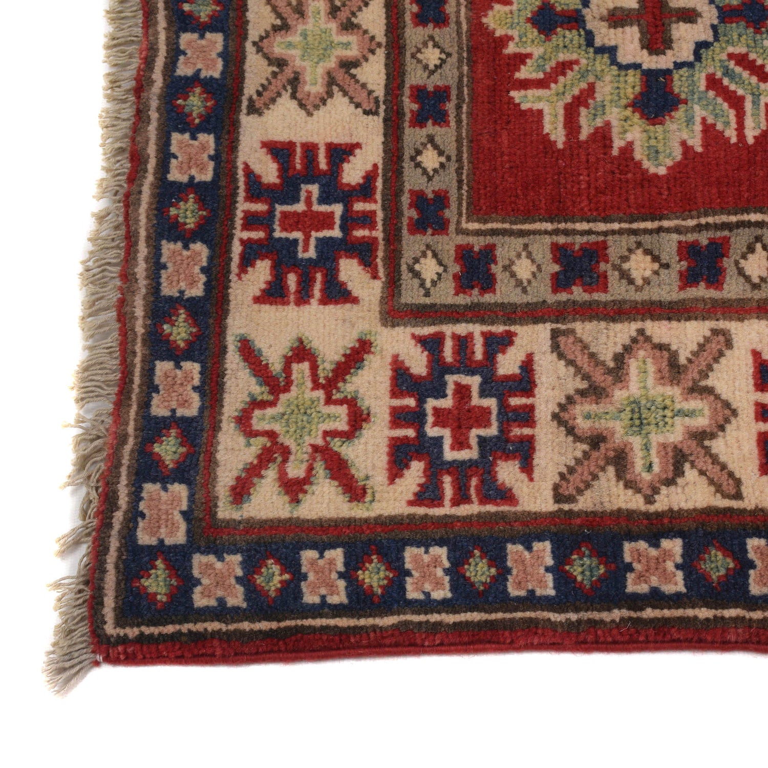Kazak Rug Handmade Red Medallion 3x5 ft