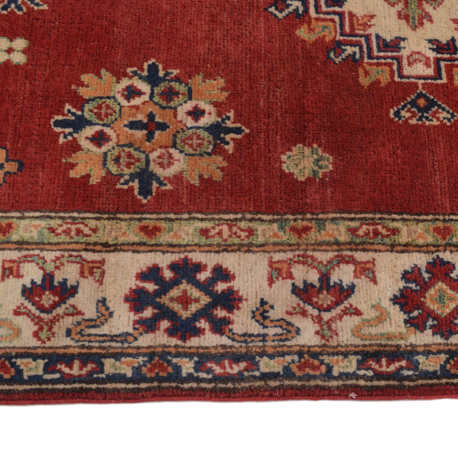 Kazak Rug Handmade Red Medallion 3x5 ft