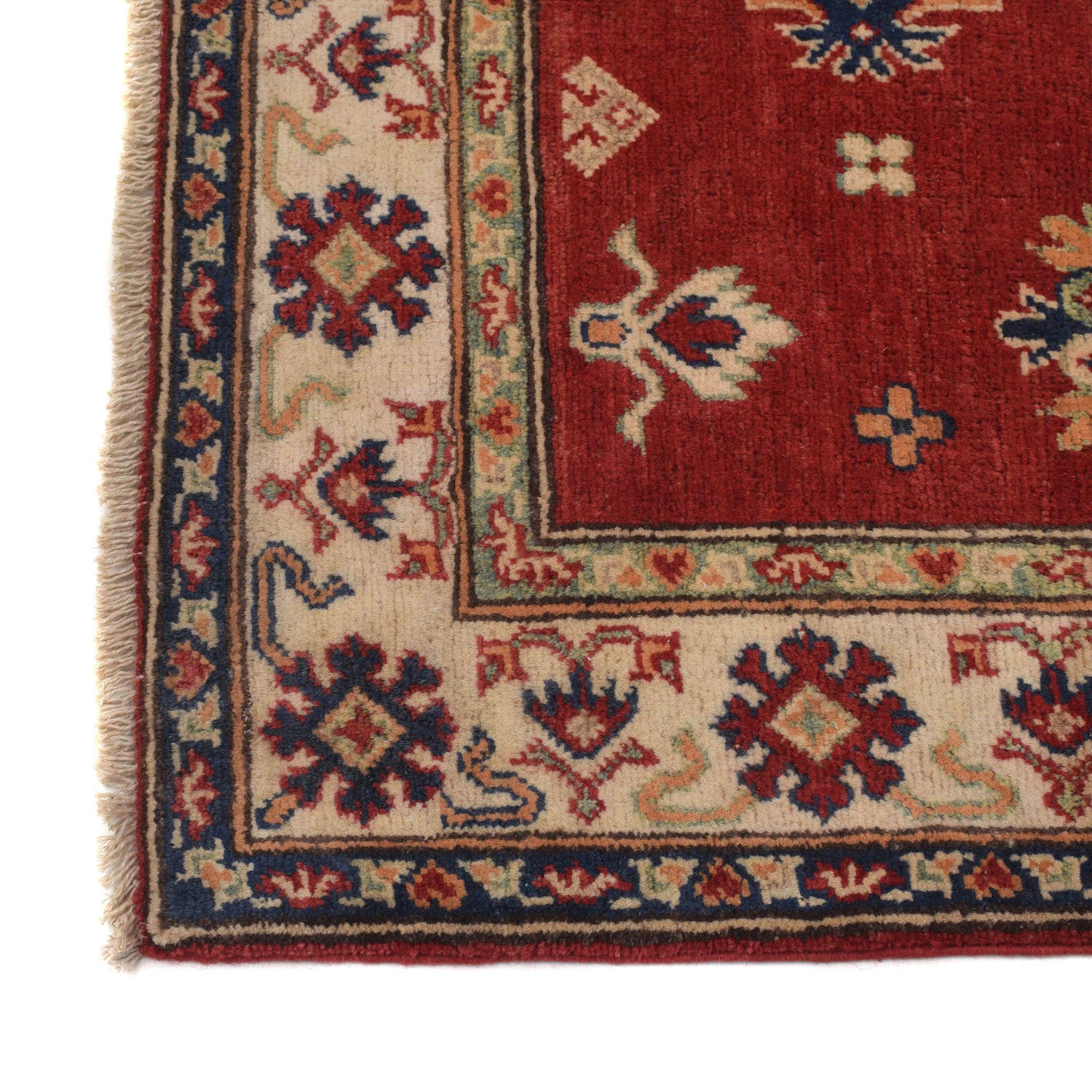 Kazak Rug Handmade Red Medallion 3x5 ft