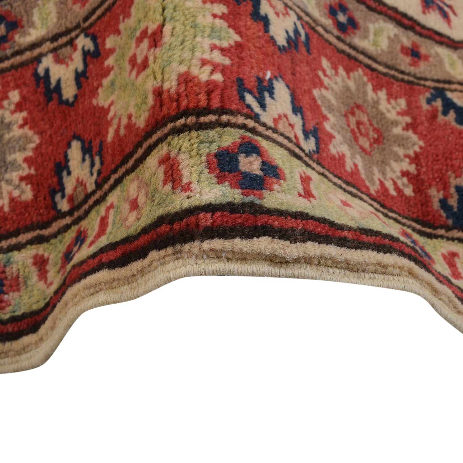 Kazak Rug Handmade Ivory Medallion 3x5 ft