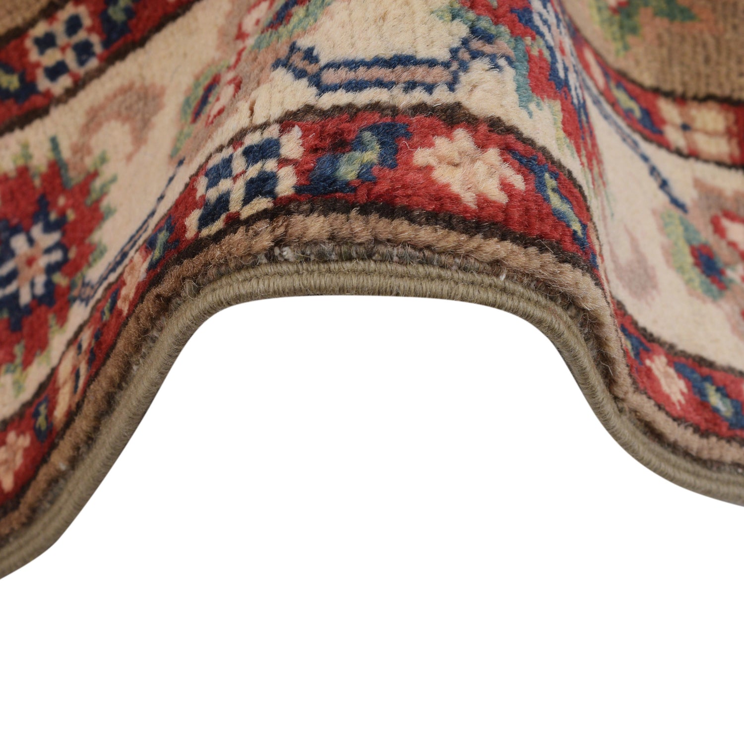 Kazak Rug Handmade Gray Medallion 3x5 ft