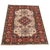 Kazak Rug Handmade Ivory Medallion 2x4 ft
