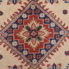Kazak Rug Handmade Ivory Medallion 2x4 ft