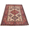 Kazak Rug Handmade Ivory Medallion 3x5 ft
