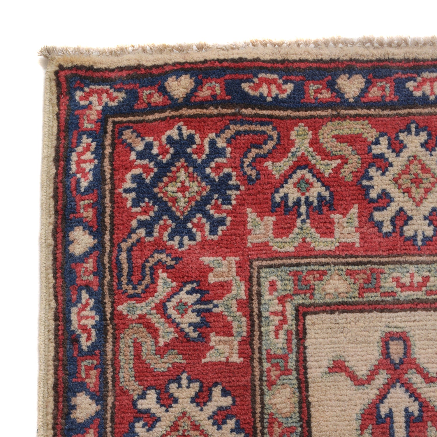Kazak Rug Handmade Ivory Medallion 3x5 ft