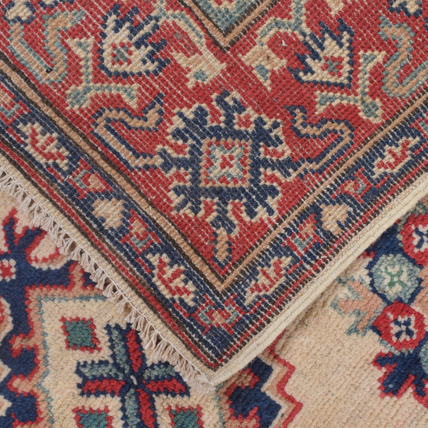 Kazak Rug Handmade Ivory Medallion 3x5 ft