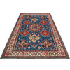 Kazak Rug Handmade Blue Medallion 9x12 ft